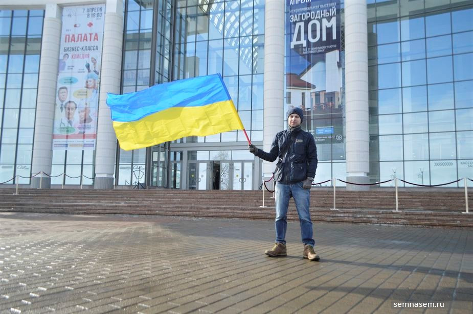 Михаил Малинин на акции в честь годовщины присоединения Крыма в марте 2021 года